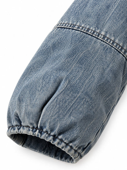 Giacca Donna Capri in Denim e Piuma