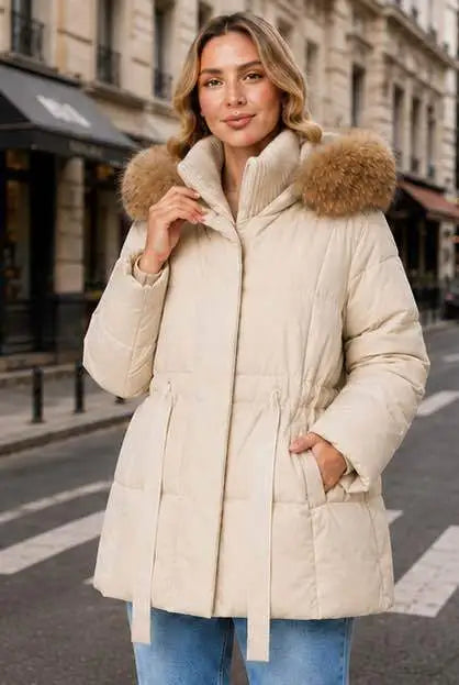 Piumino Donna Sabbia in Piuma d’Anatra