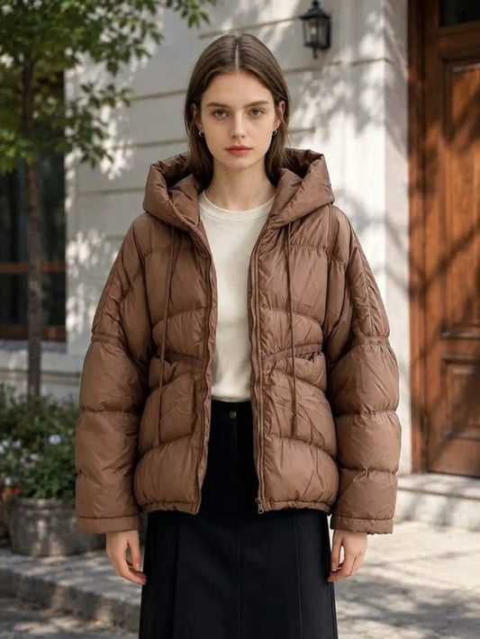 Piumino Donna Siena Marrone in Piuma d’Anatra